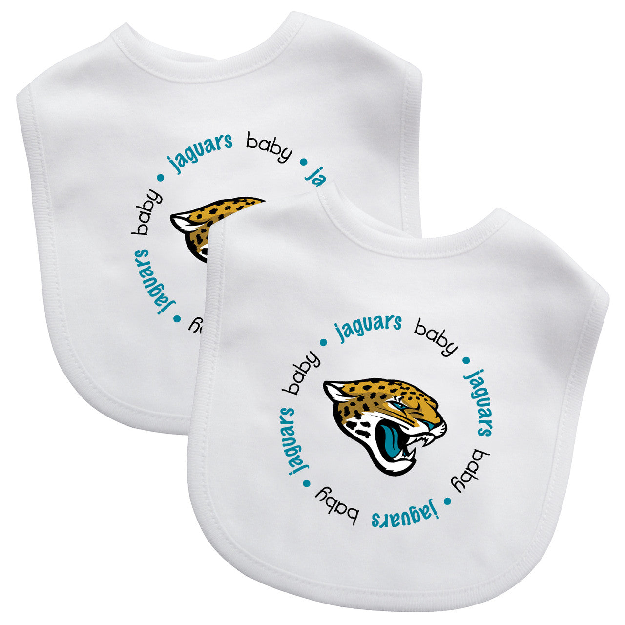 Masterpieces Puzzle Company Jacksonville Jaguars 2 Pack Baby Bib Fan Gear NFL Jacksonville Jaguars
