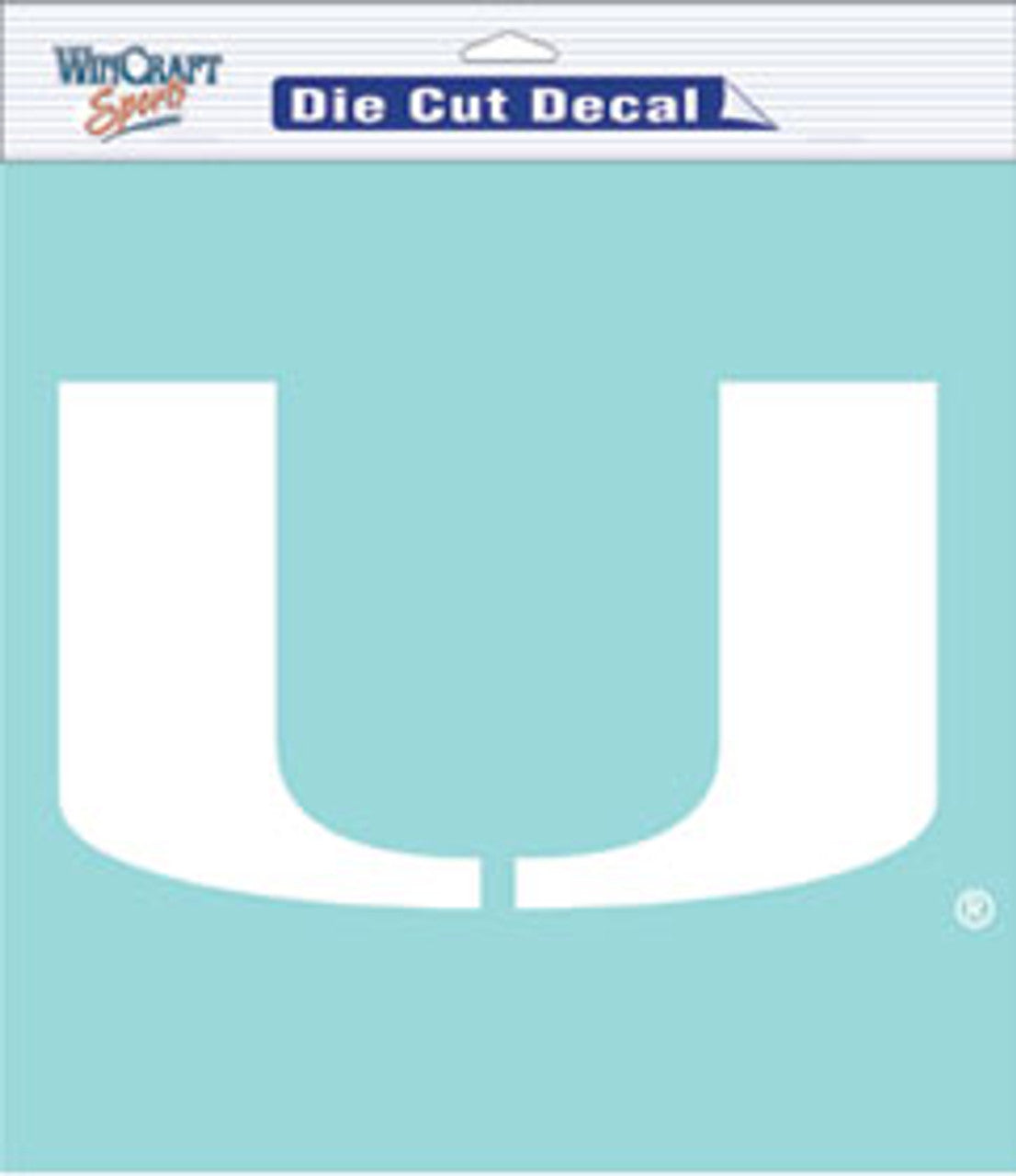 Wincraft Miami Hurricanes White Perfect Cut Decal 8x8 Fan Gear NCAA Miami Hurricanes
