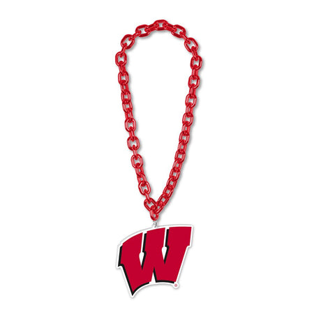 Wincraft Wisconsin Badgers Big Chain Fan Necklace Fan Gear NCAA Wisconsin Badgers