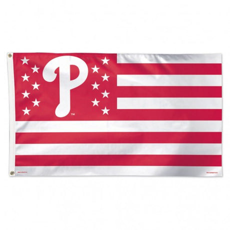 Wincraft Philadelphia Phillies Deluxe Style Stars and Stripes Design Flag 3x5 Fan Gear MLB Philadelphia Phillies