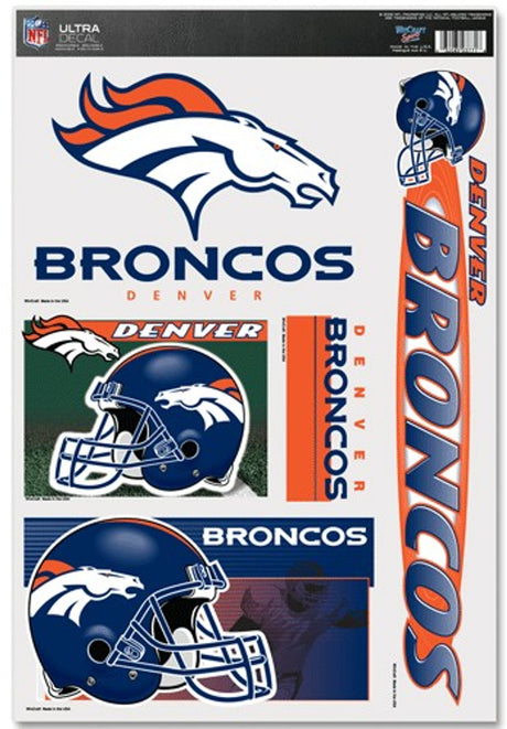 Wincraft Denver Broncos Ultra Decal 11x17 Fan Gear NFL Denver Broncos