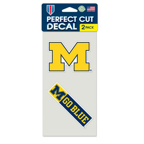 Wincraft Michigan Wolverines Set of 2 Die Cut Decals Fan Gear NCAA Michigan Wolverines