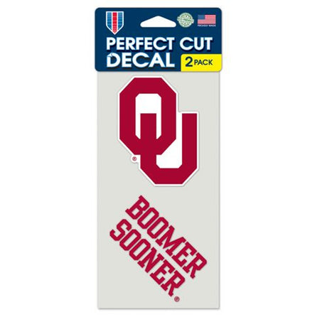 Wincraft Oklahoma Sooners Set of 2 Die Cut Decals Fan Gear NCAA Oklahoma Sooners