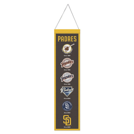 Wincraft San Diego Padres Heritage Evolution Design Banner Wool 8x32 Fan Gear MLB San Diego Padres