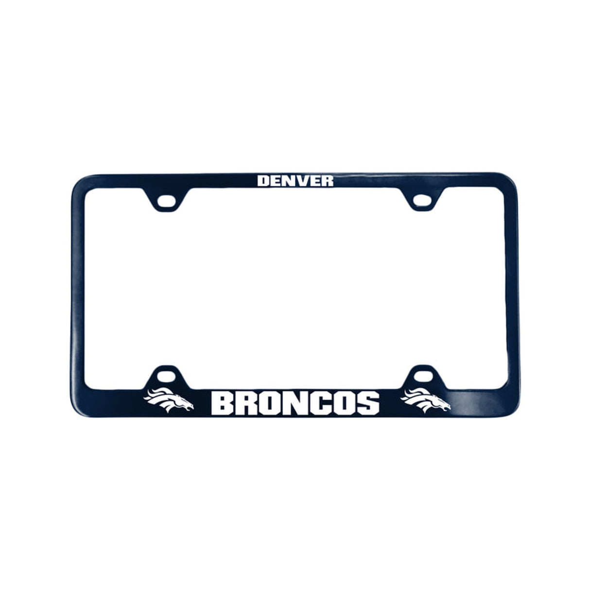 Fremont Die Denver Broncos Laser Cut Blue License Plate Frame Fan Gear NFL Denver Broncos