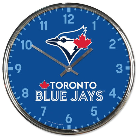 Wincraft Toronto Blue Jays Round Chrome Wall Clock Fan Gear MLB Toronto Blue Jays