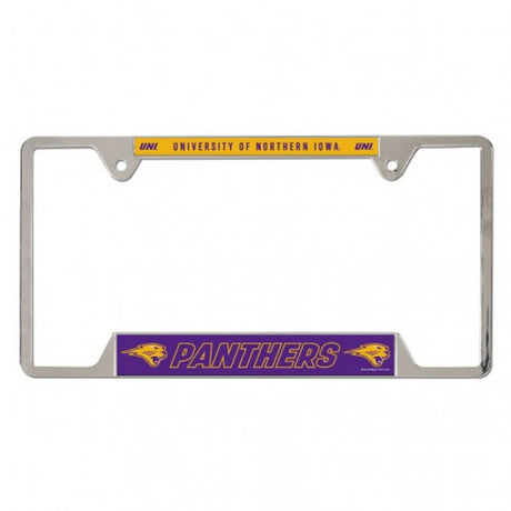 Wincraft Northern Iowa Panthers Metal License Plate Frame Fan Gear NCAA Northern Iowa Panthers