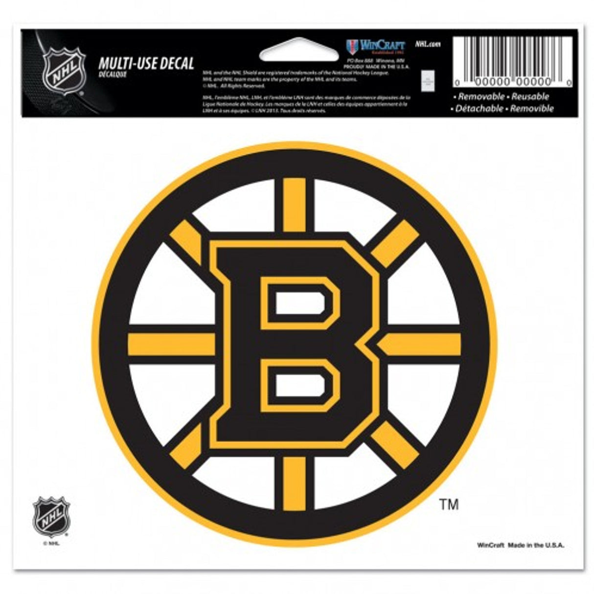 Wincraft Boston Bruins Ultra Color Decal 5x6 Fan Gear NHL Boston Bruins