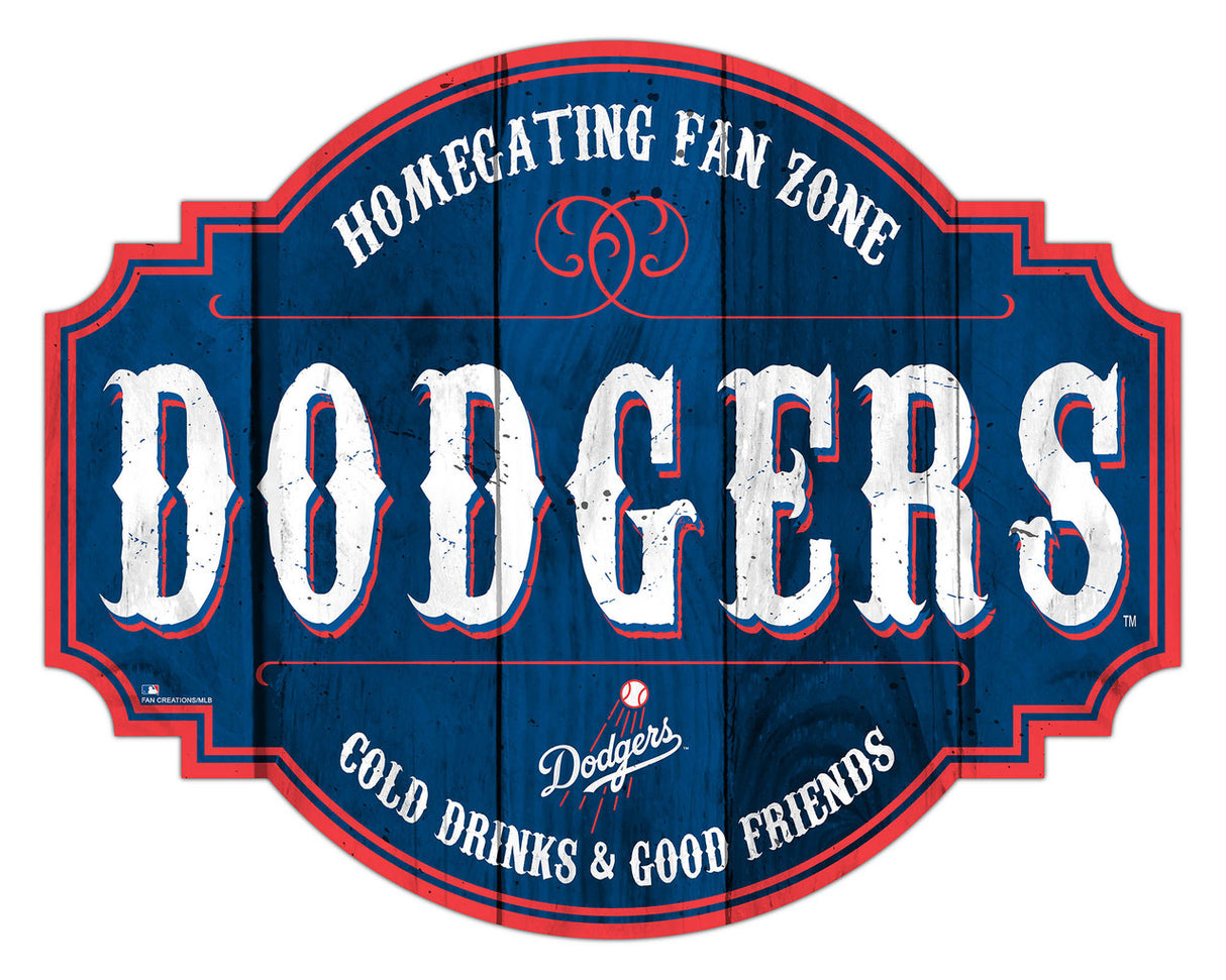 Fan Creations Los Angeles Dodgers 12 Inch Homegating Tavern Wood Sign Fan Gear MLB Los Angeles Dodgers