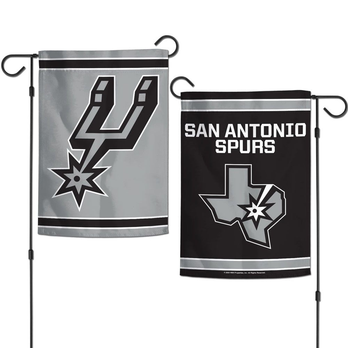 Wincraft San Antonio Spurs 2 Sided Garden Style Flag 12x18- Special Order Fan Gear NBA San Antonio Spurs
