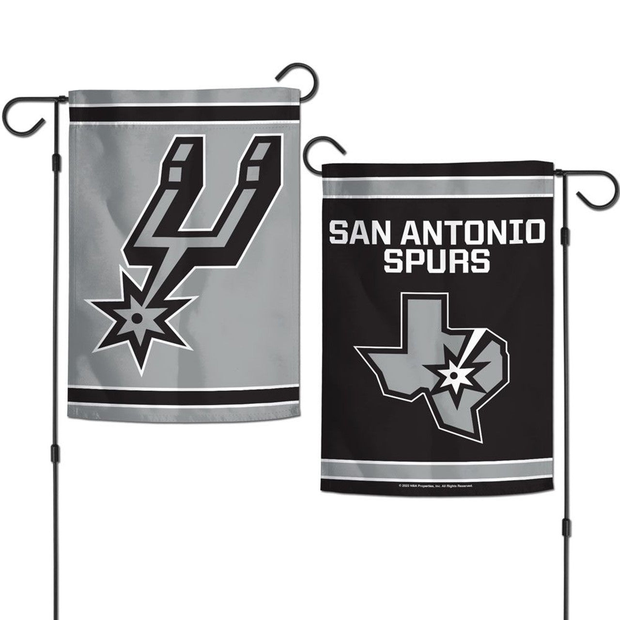 Wincraft San Antonio Spurs 2 Sided Garden Style Flag 12x18- Special Order Fan Gear NBA San Antonio Spurs
