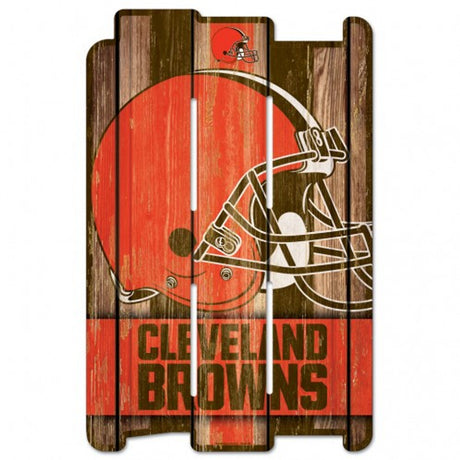 Wincraft Cleveland Browns Fence Style Wood Sign 11x17 Fan Gear NFL Cleveland Browns