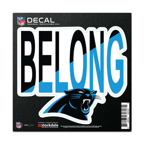 Wincraft Carolina Panthers All Surface Slogan Decal 6x6 Fan Gear NFL Carolina Panthers