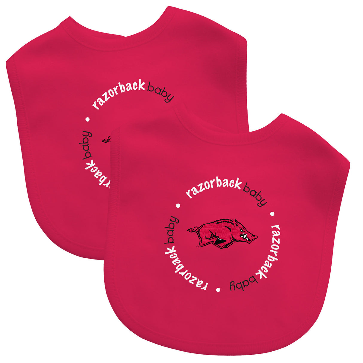 Masterpieces Puzzle Company Arkansas Razorbacks 2 Pack Baby Bib Fan Gear NFL Arkansas Razorbacks