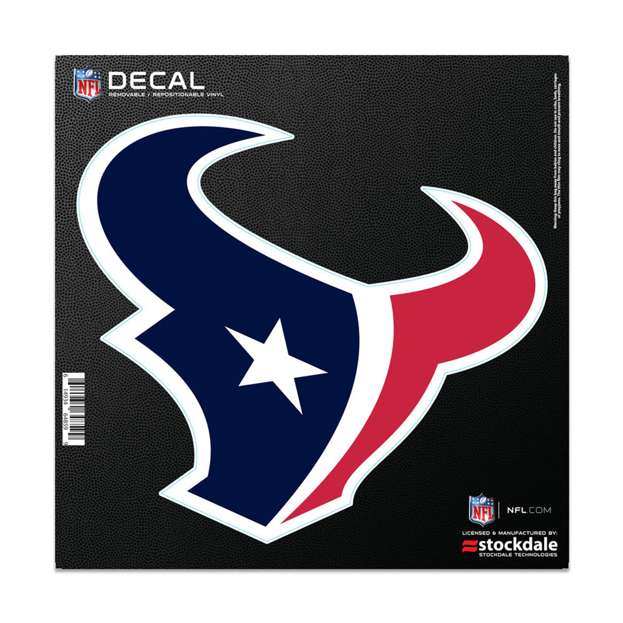 Wincraft Houston Texans All Surface Logo Decal 6x6 Fan Gear NFL Houston Texans