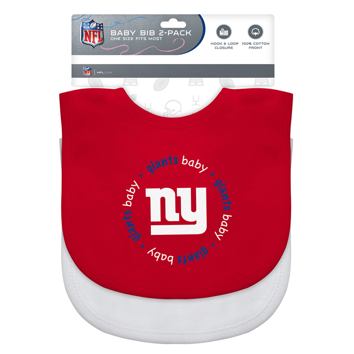 Masterpieces Puzzle Company New York Giants 2 Pack Baby Bib Fan Gear NFL New York Giants
