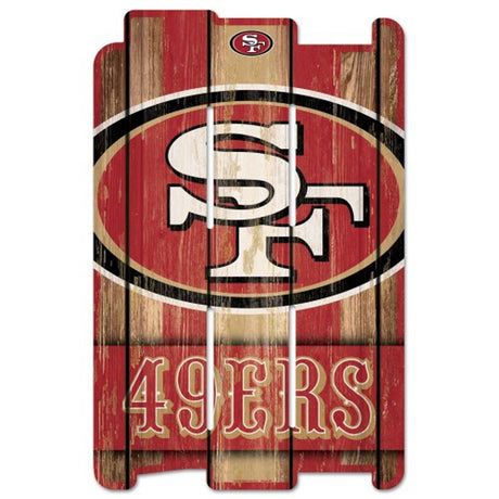 Wincraft San Francisco 49ers Fence Style Wood Sign 11x17 Fan Gear NFL San Francisco 49ers