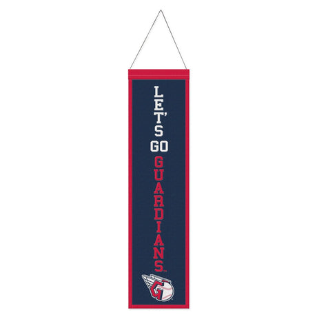 Wincraft Cleveland Guardians Heritage Slogan Design Wool Banner 8x32 - Special Order Fan Gear MLB Cleveland Guardians