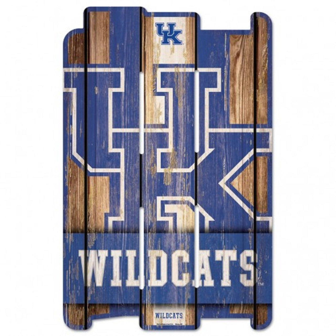Wincraft Kentucky Wildcats Fence Style Wood Sign 11x17 Fan Gear NCAA Kentucky Wildcats