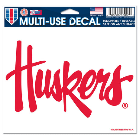 Wincraft Nebraska Cornhuskers Ultra Color Decal 5x6 Fan Gear NCAA Nebraska Cornhuskers
