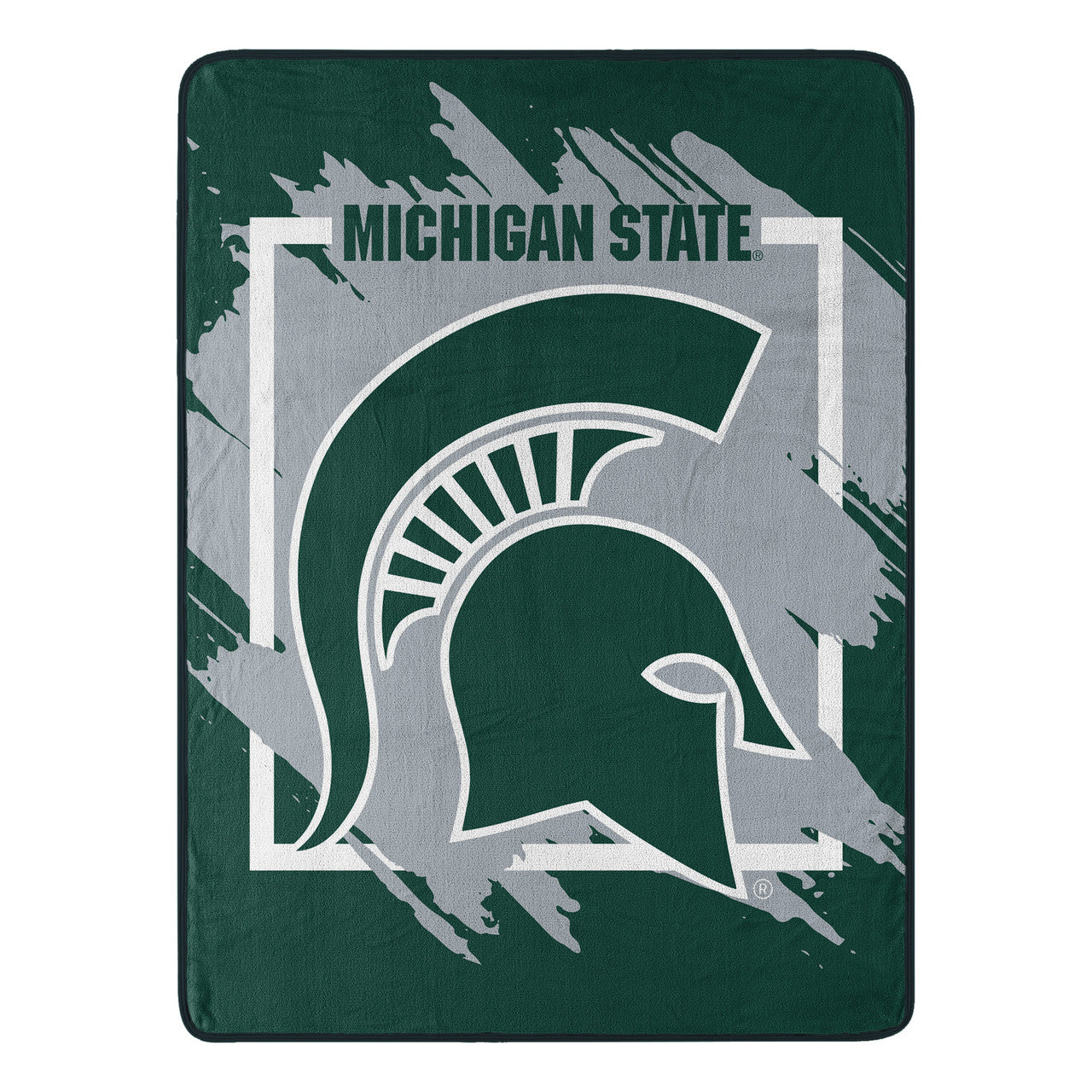 Northwest Company Michigan State Spartans Micro Raschel Dimensional Design Rolled Blanket 46x60 Fan Gear NCAA Michigan State Spartans