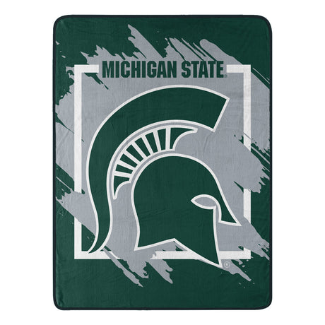 Northwest Company Michigan State Spartans Micro Raschel Dimensional Design Rolled Blanket 46x60 Fan Gear NCAA Michigan State Spartans