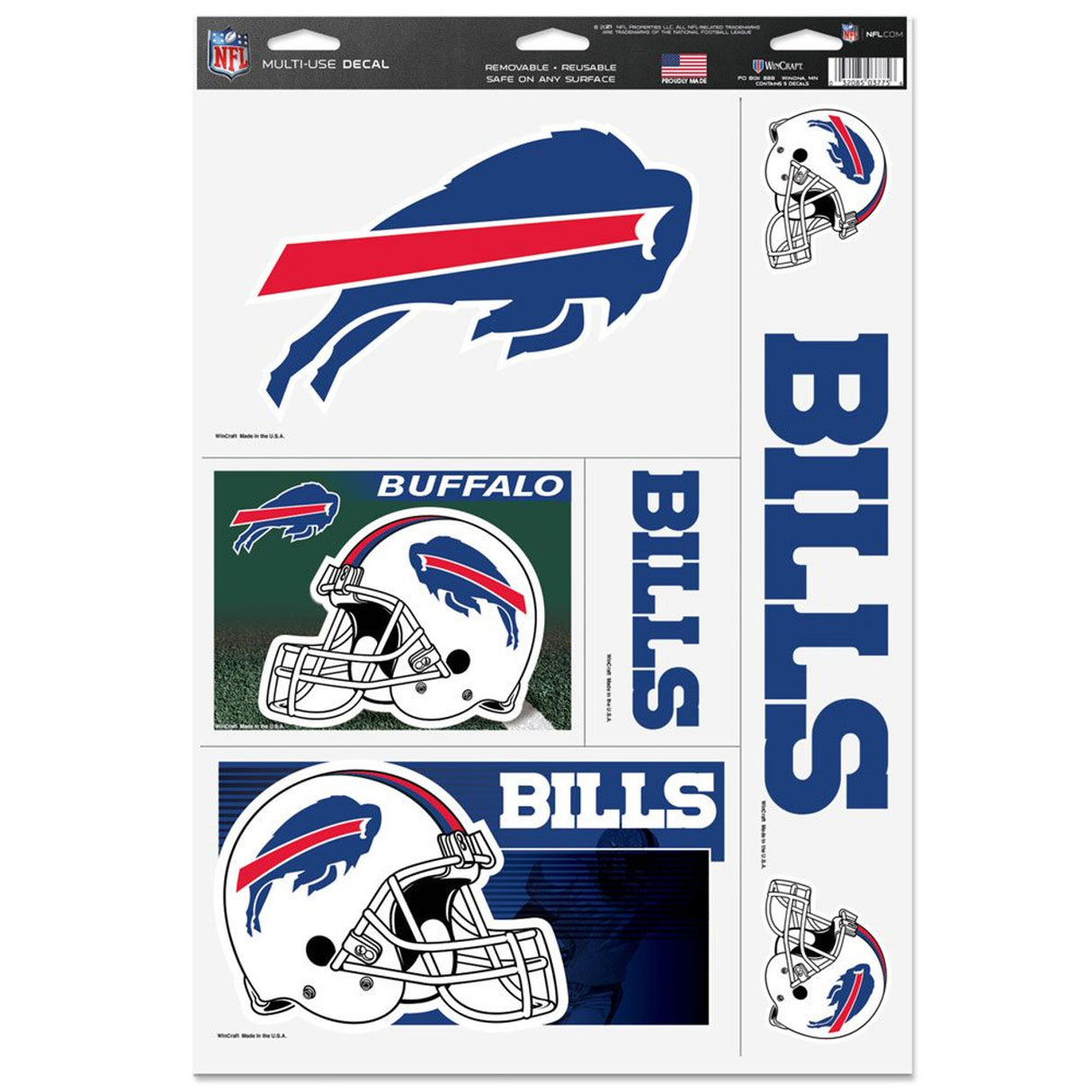 Wincraft Buffalo Bills Ultra Decal 11x17 Fan Gear NFL Buffalo Bills