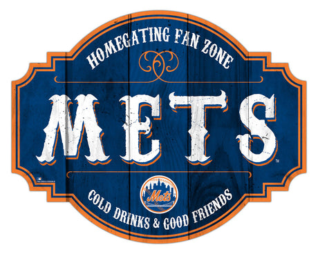 Fan Creations New York Mets 12 Inch Homegating Tavern Wood Sign Fan Gear MLB New York Mets