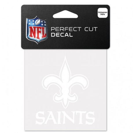 Wincraft New Orleans Saints White Perfect Cut Decal 4x4 Fan Gear NFL New Orleans Saints