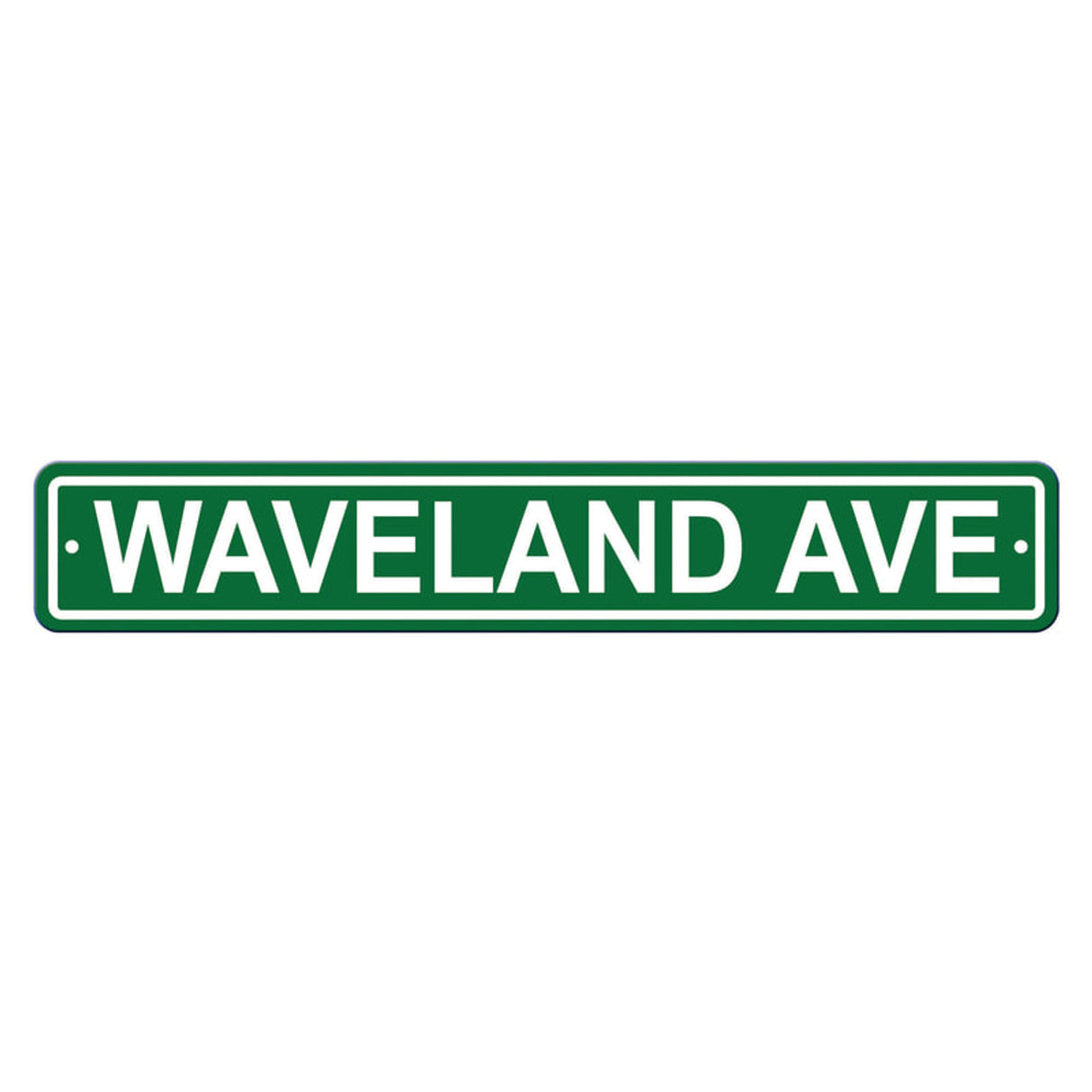 Fremont Die Chicago Cubs Waveland Avenue Street Style Plastic Sign 4x24 Fan Gear MLB Chicago Cubs