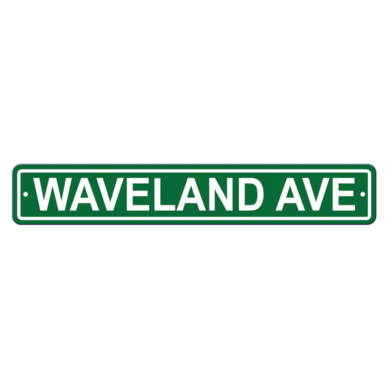 Fremont Die Chicago Cubs Waveland Avenue Street Style Plastic Sign 4x24 Fan Gear MLB Chicago Cubs