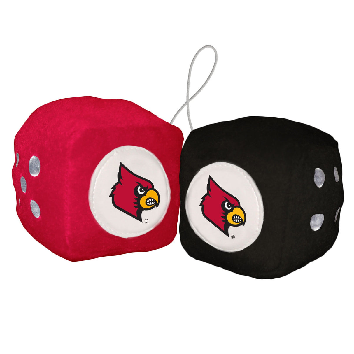 Fremont Die Louisville Cardinals Fuzzy Dice Fan Gear NCAA Louisville Cardinals