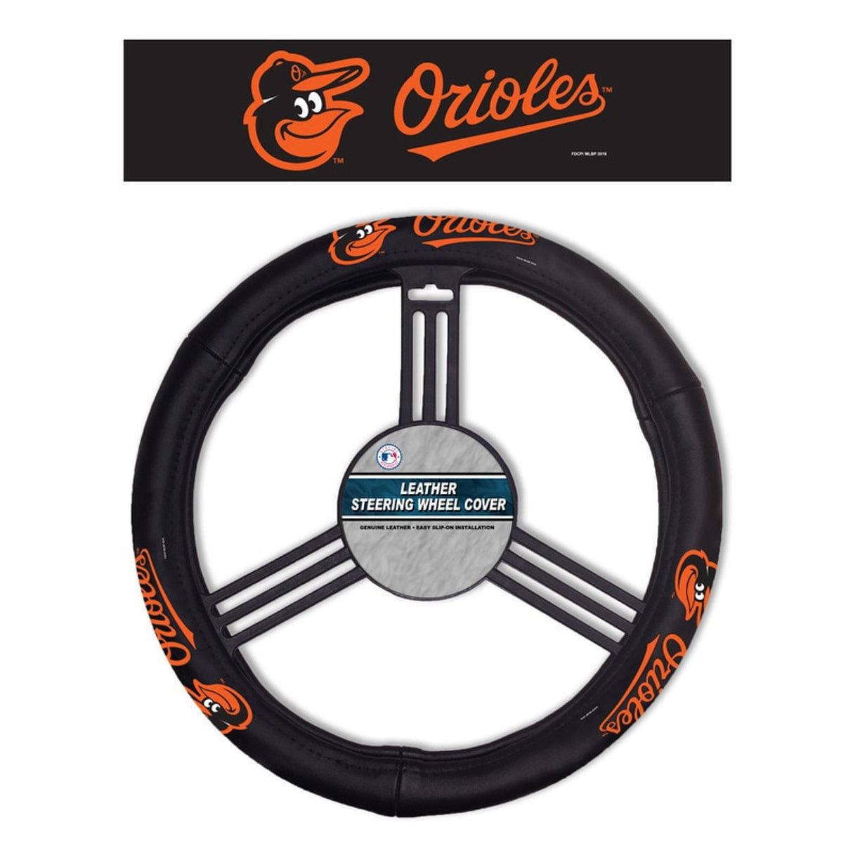 Fremont Die Baltimore Orioles Leather Steering Wheel Cover Fan Gear MLB Baltimore Orioles