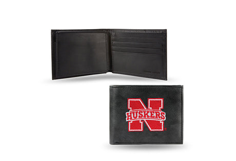 Rico Industries Nebraska Cornhuskers Embroidered Script Logo Bi-fold Wallet Fan Gear NCAA Nebraska Cornhuskers