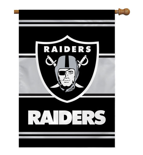 Fremont Die Las Vegas Raiders 2 Sided House Flag Style Banner 28x40 Fan Gear NFL Las Vegas Raiders