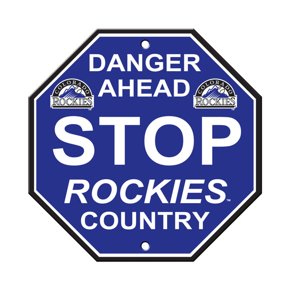 Fremont Die Colorado Rockies Plastic Stop Style Sign 12x12 Fan Gear MLB Colorado Rockies