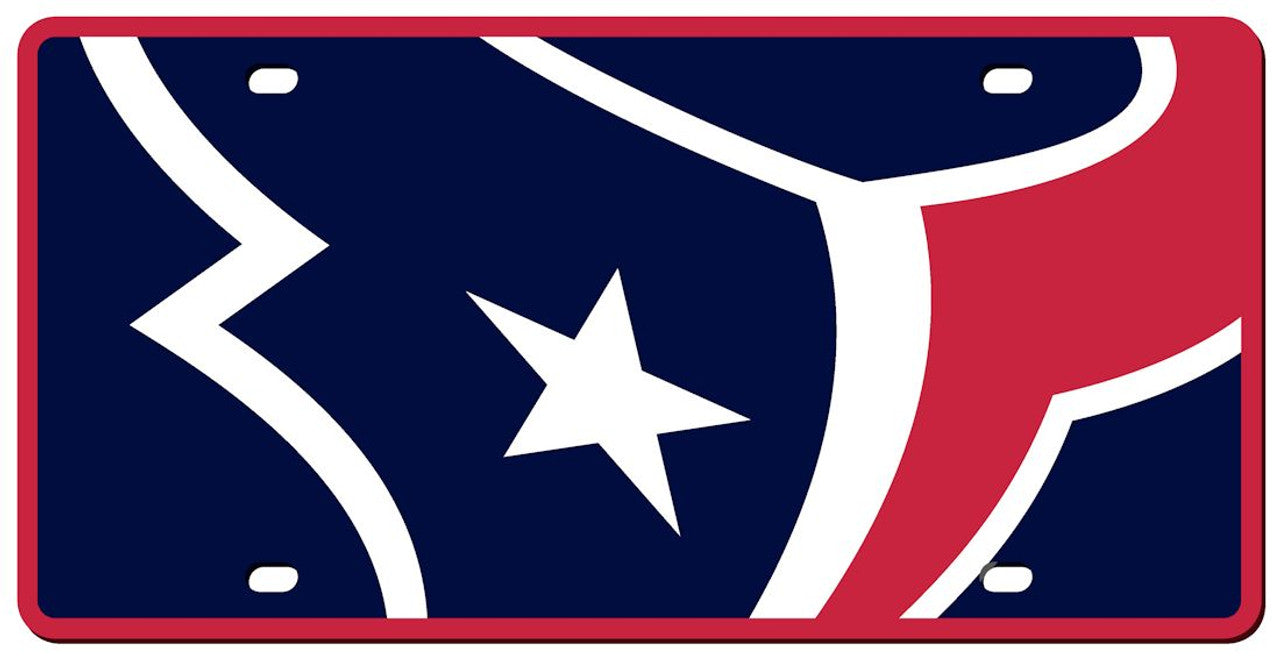Stockdale Technologies Houston Texans Mega Acrylic Style License Plate Fan Gear NFL Houston Texans