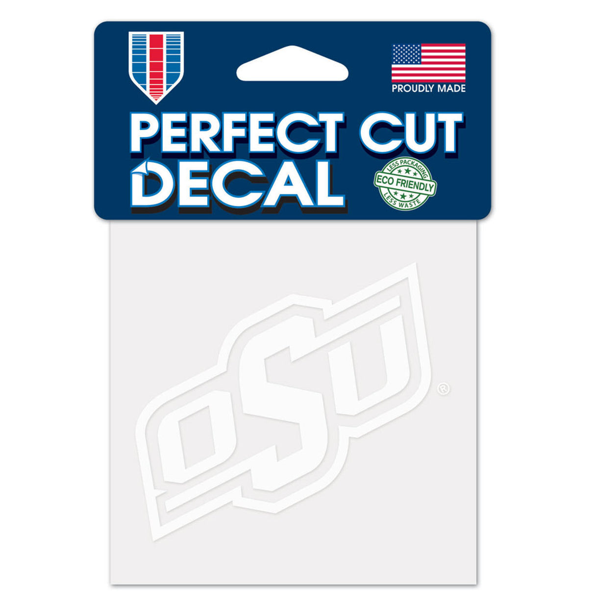 Wincraft Oklahoma State Cowboys White Perfect Cut Decal 4x4 - Special Order Fan Gear NCAA Oklahoma State Cowboys