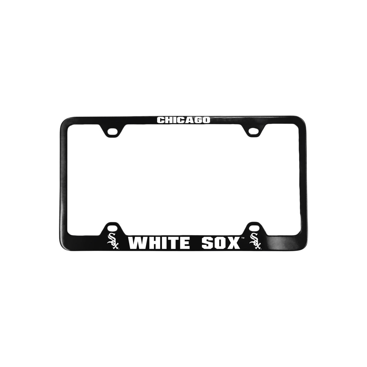 Fremont Die Chicago White Sox Black Laser Cut License Plate Frame Fan Gear MLB Chicago White Sox
