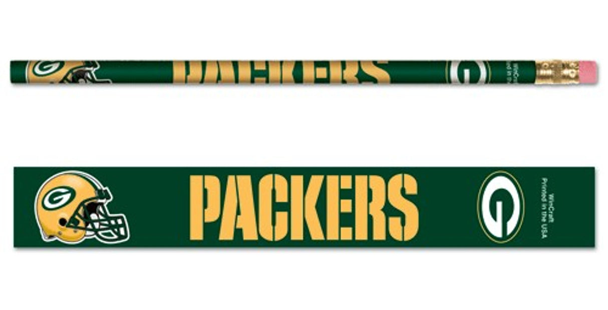 Wincraft Green Bay Packers 6 Pack Pencil Fan Gear NFL Green Bay Packers