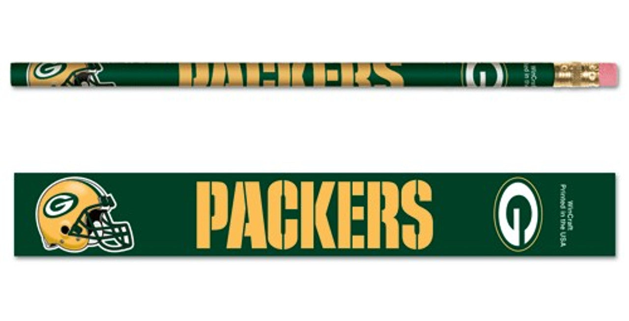 Wincraft Green Bay Packers 6 Pack Pencil Fan Gear NFL Green Bay Packers