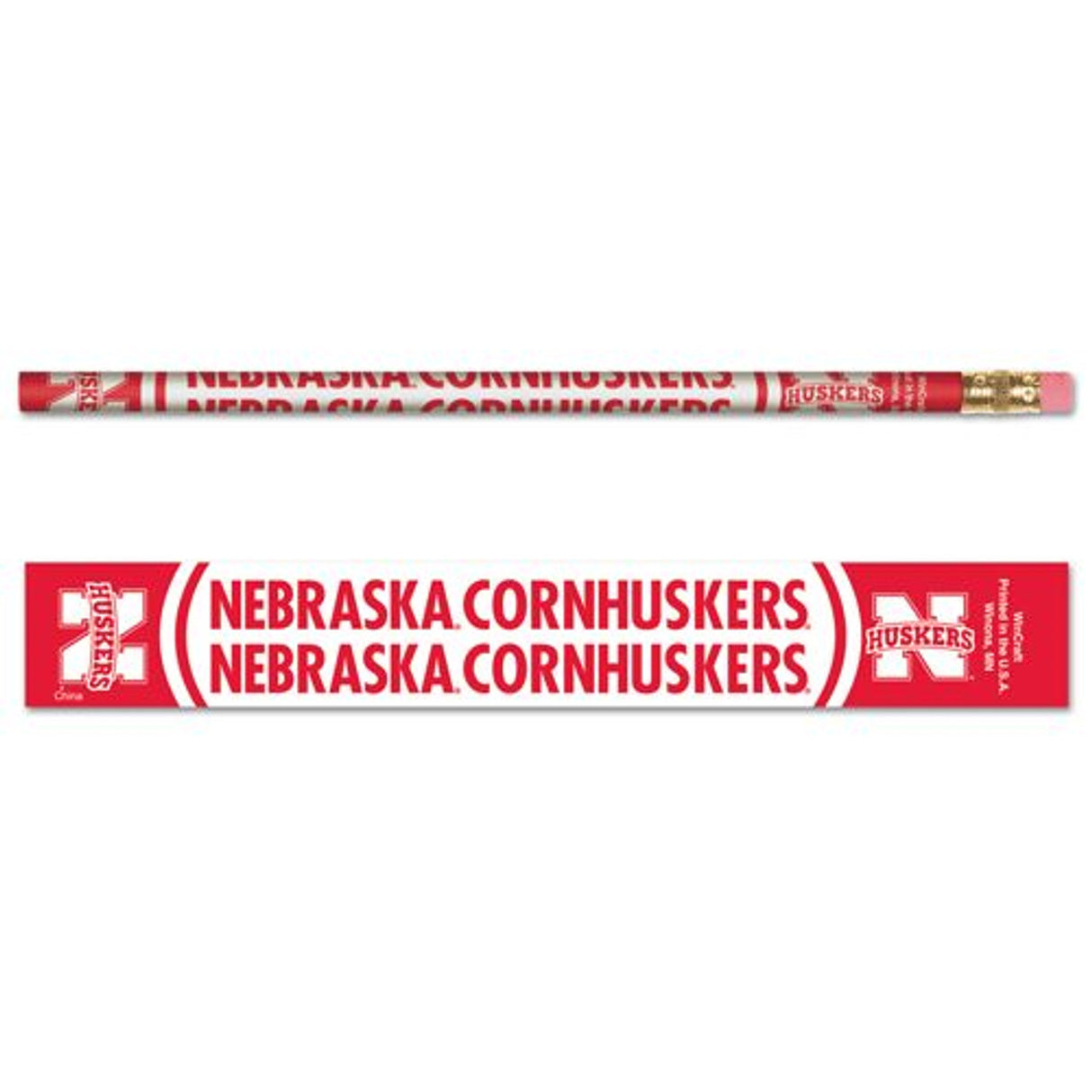 Wincraft Nebraska Cornhuskers 6 Pack Pencil Fan Gear NCAA Nebraska Cornhuskers