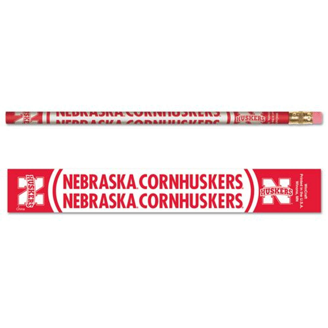 Wincraft Nebraska Cornhuskers 6 Pack Pencil Fan Gear NCAA Nebraska Cornhuskers