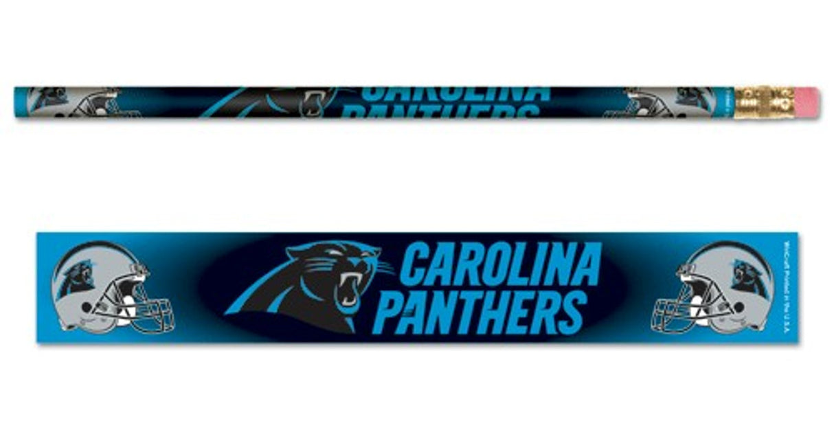 Wincraft Carolina Panthers 6 Pack Pencil Fan Gear NFL Carolina Panthers