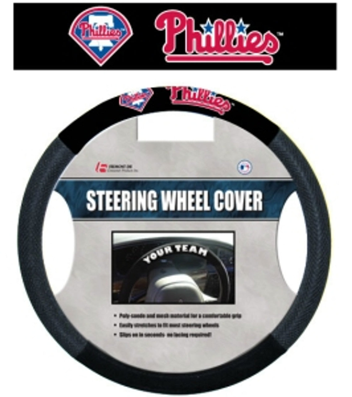 Fremont Die Philadelphia Phillies Mesh Style Steering Wheel Cover Fan Gear MLB Philadelphia Phillies