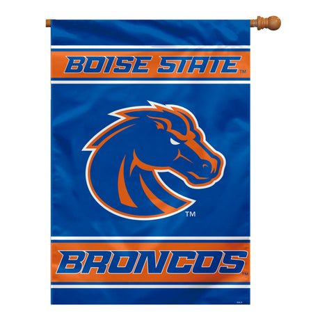 Fremont Die Boise State Broncos 2 Sided House Flag Style Banner 28x40 Fan Gear NCAA Boise State Broncos