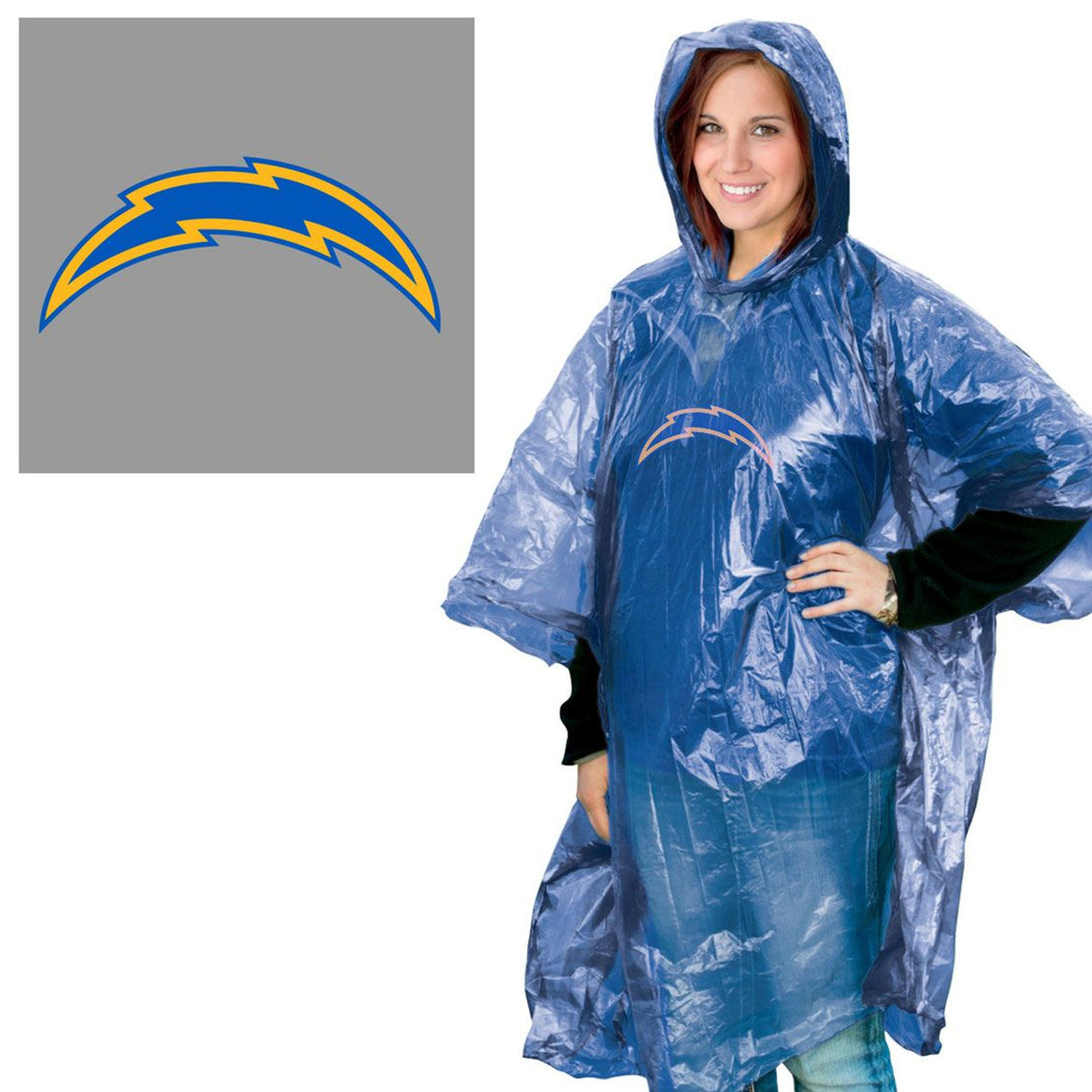 Wincraft Los Angeles Chargers Rain Poncho Fan Gear NFL Los Angeles Chargers