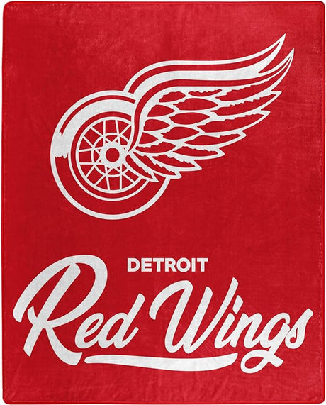 Northwest Company Detroit Red Wings Raschel Signature Design Blanket 50x60 Fan Gear NHL Detroit Red Wings