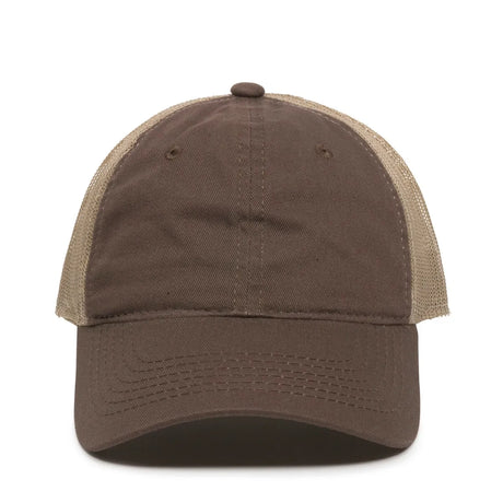 Outdoor Cap FWT-130 Garment Washed Unstructured Trucker Hat Unisex Accessories Hats & Caps