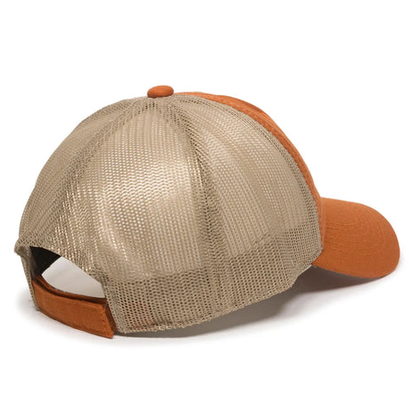 Outdoor Cap FWT-130 Garment Washed Unstructured Trucker Hat Unisex Accessories Hats & Caps